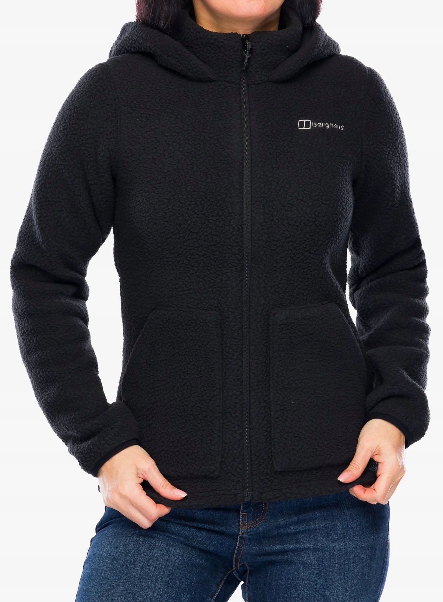 Fleecová Mikina dámská s kapucí Berghaus Darria Fz Hooded Jacket černá 8 (xs)