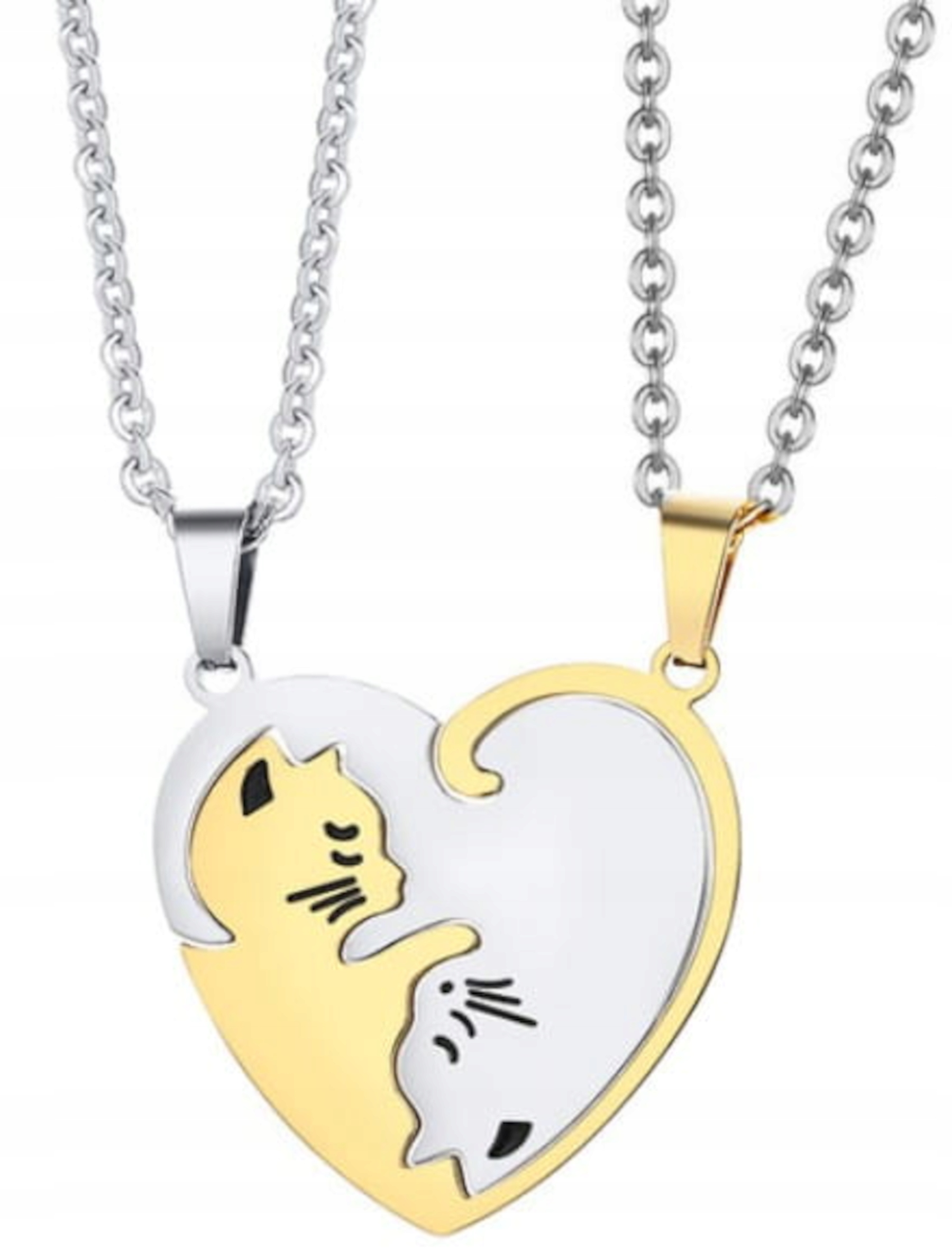 

Naszyjnik Przyjaźni Best Friends Yin Yang Koty 2W1