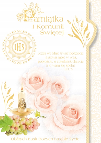 

Pamiątka Pierwszej Komunii Św Karnet B6X Wzór 2
