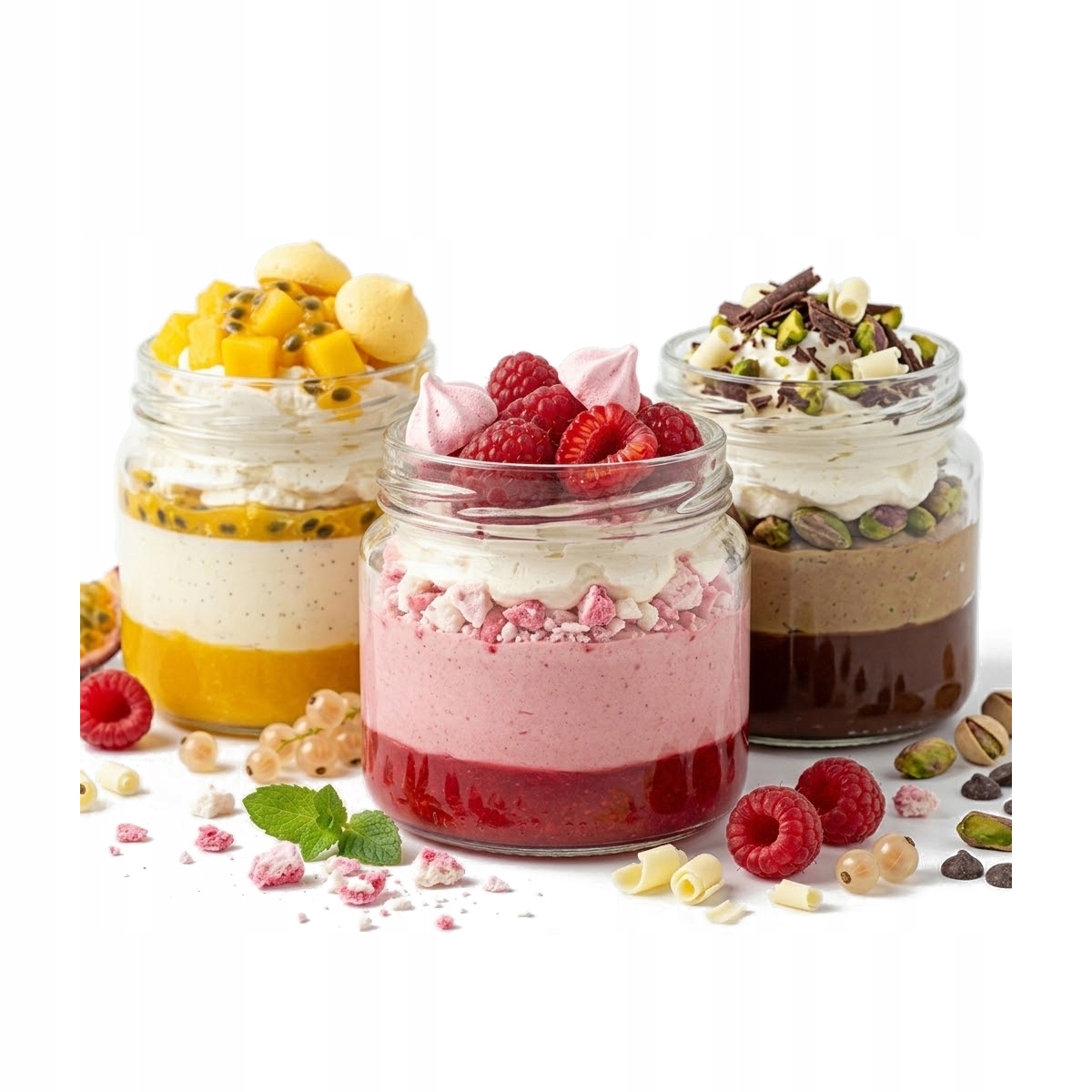 120 x Nádoby Na Dezerty Mono 100 ml Skleněná Zavařovací Sklenice na dezerty