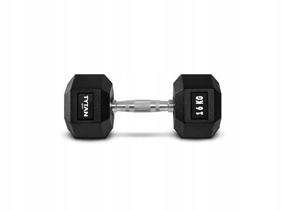 HANTLA STALOWA OGUMOWANA TYTAN SPORT HEX 16KG