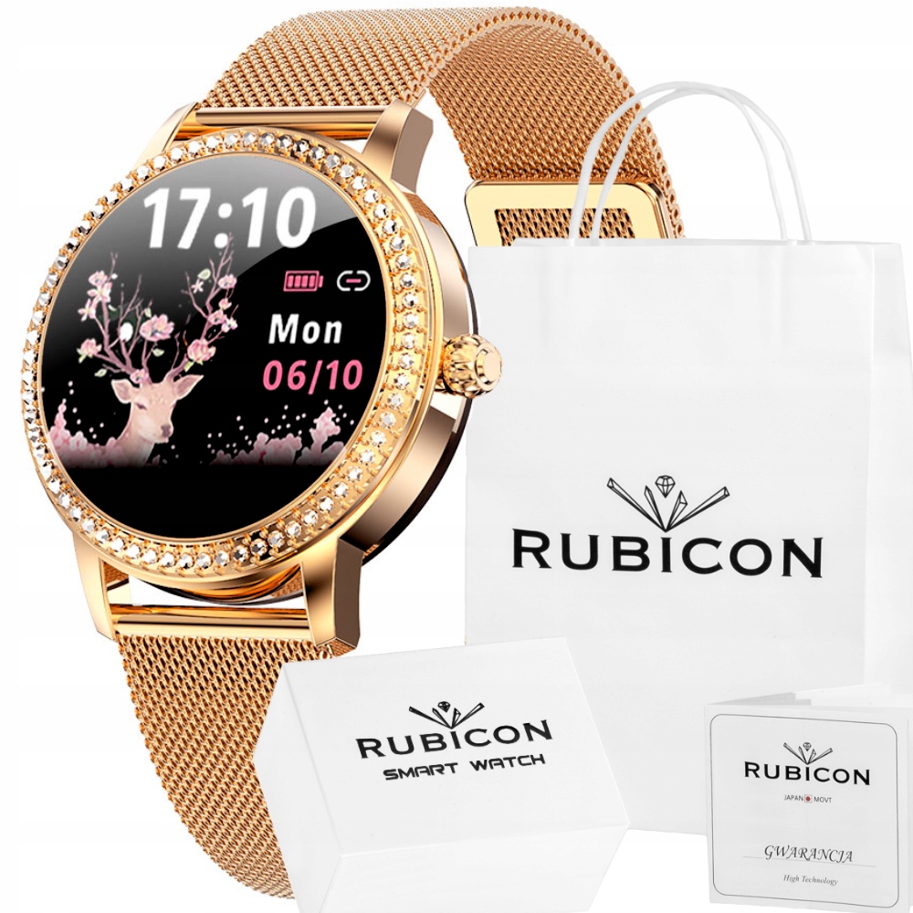 

luksusowy Damski smartwatch Rubicon PiękneCyrkonie