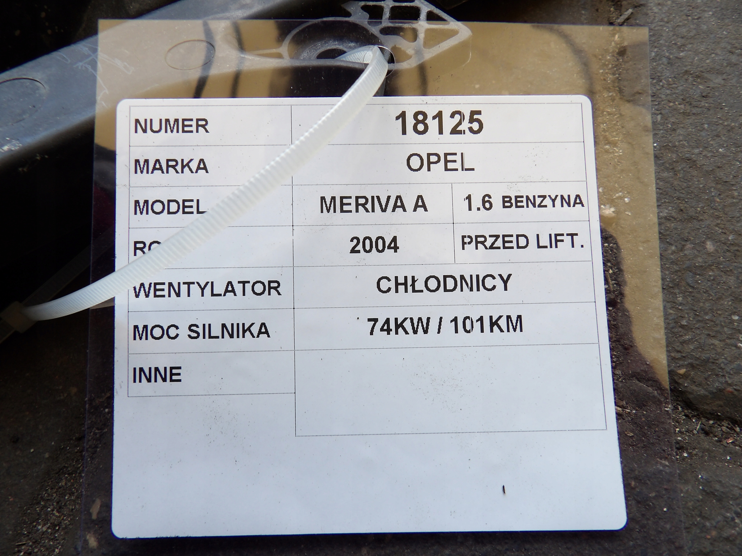 Opel Meriva A ventilátor chladiče 1,6B 8240391