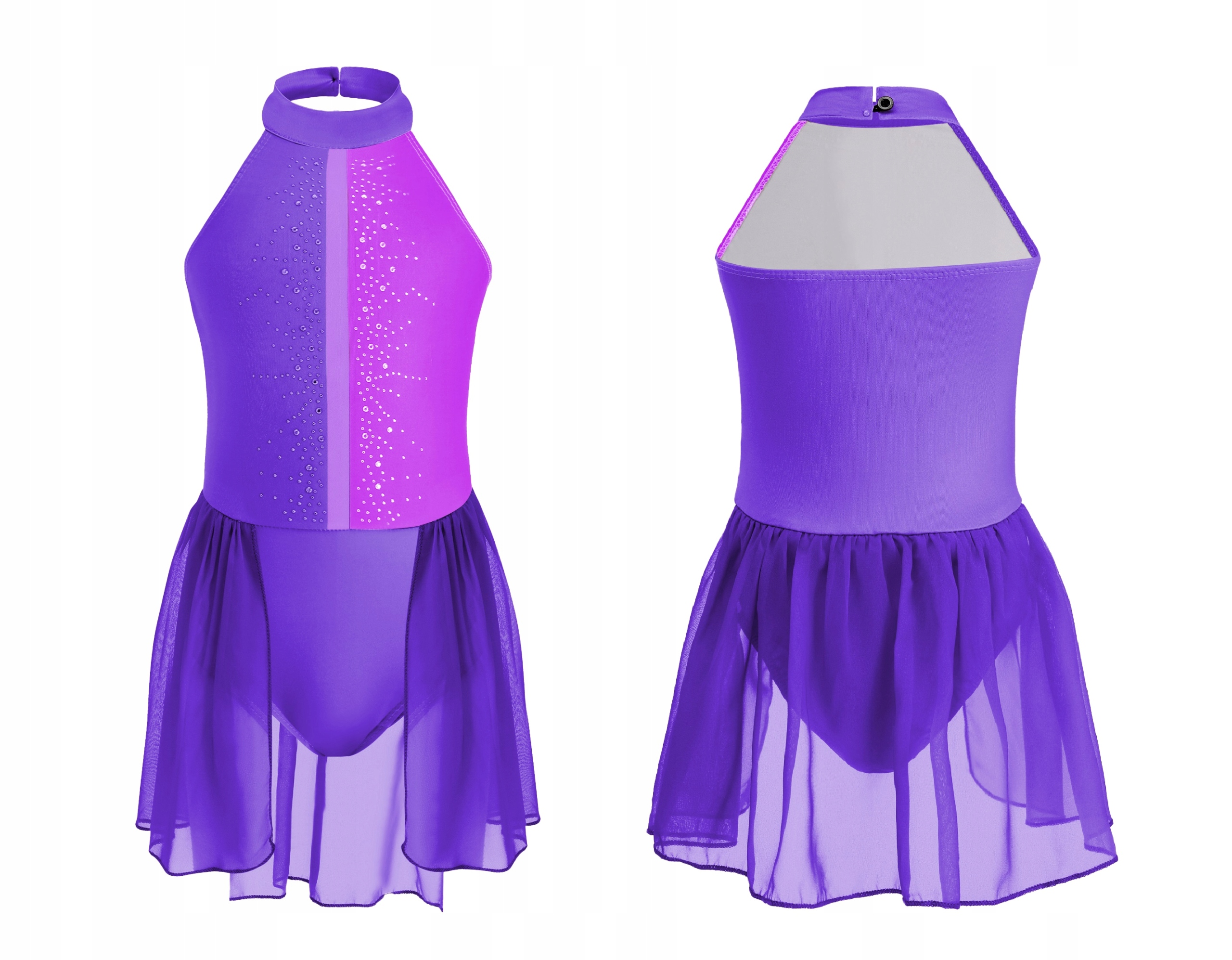 Baletní Body S Tylovou Sukní, Fialové, Taneční Oblečení Pro Balet, Velikost 170