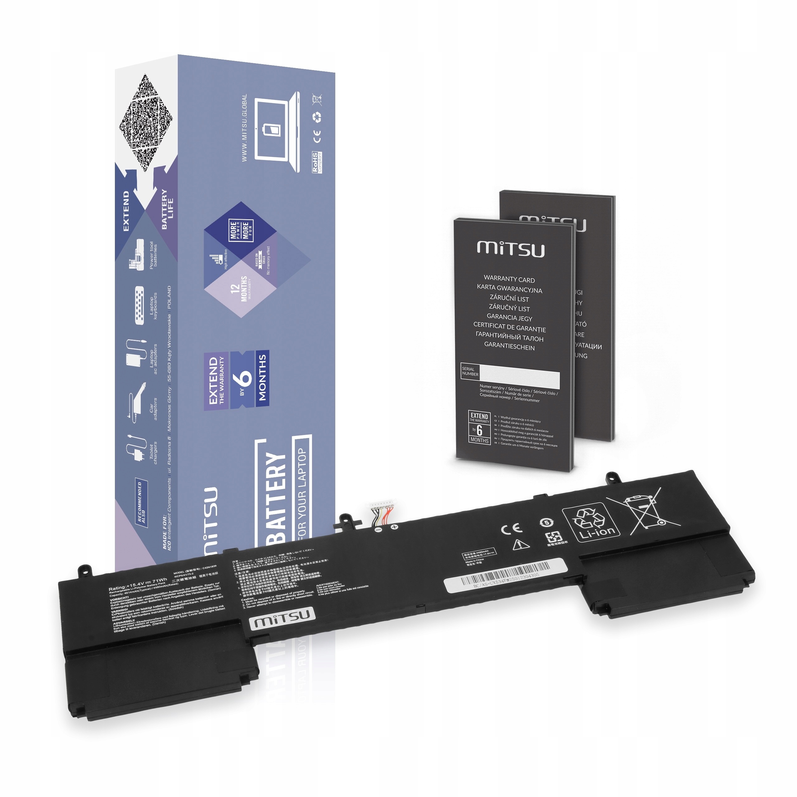 Batéria Mitsu pre Asus Zenbook 15 UX534F, Flip UX563FD