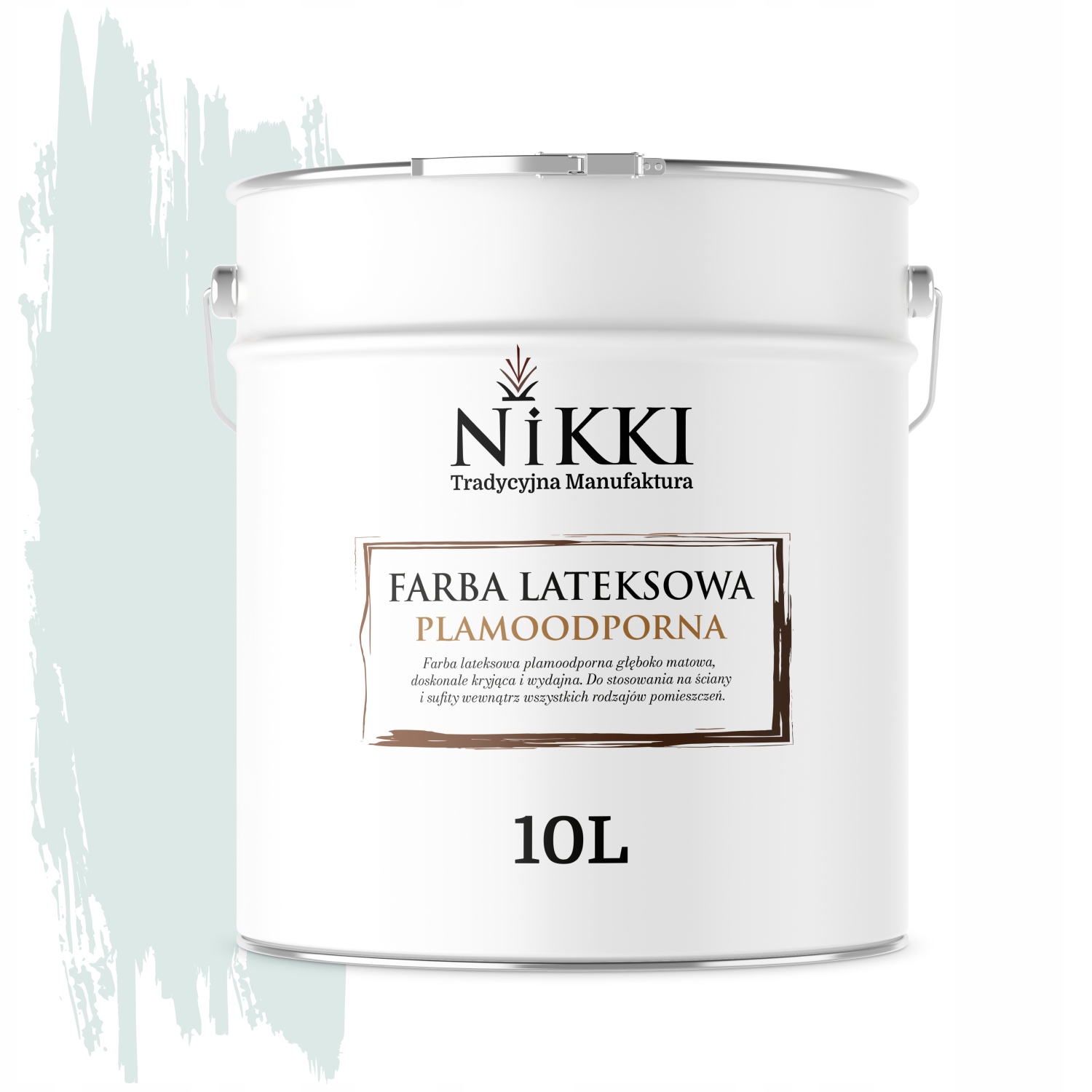 Latexová Odolná Farba Biela Zlomená Do Tyrkysového H1576 10L Mat