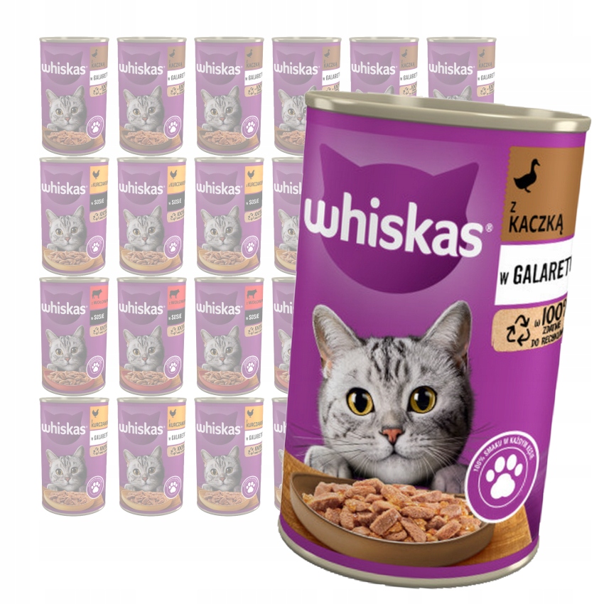 Whiskas Adult MIX Smaków Bez Ryb Karma Kot 24x400g