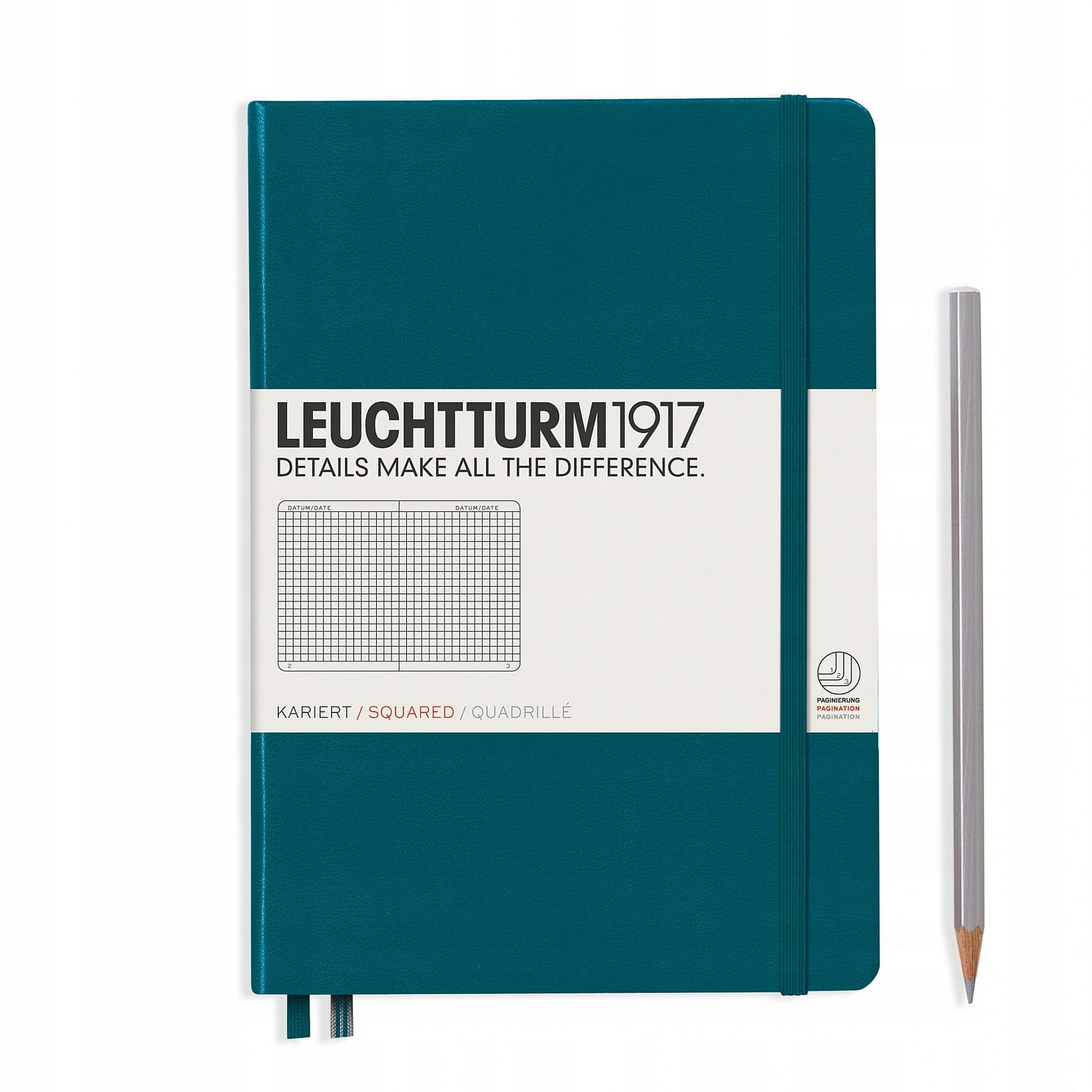 Notatnik Leuchtturm1917 Medium A5, Kratka, Morski
