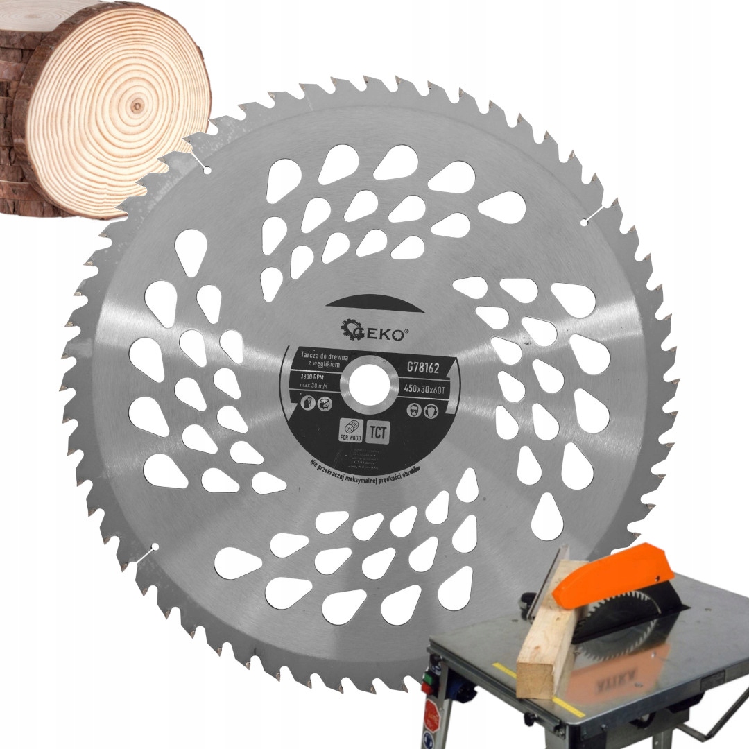 Vidlicová kotoučová pila na řezání dřeva 450x30x60T otvory
