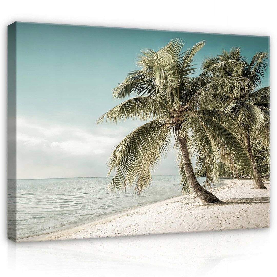 Obraz 100x75 Tropická pláž palmy oceán moře nebe písek léto klid