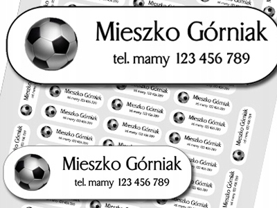 

Naklejki metki imienne przybory szkolne 100 szt