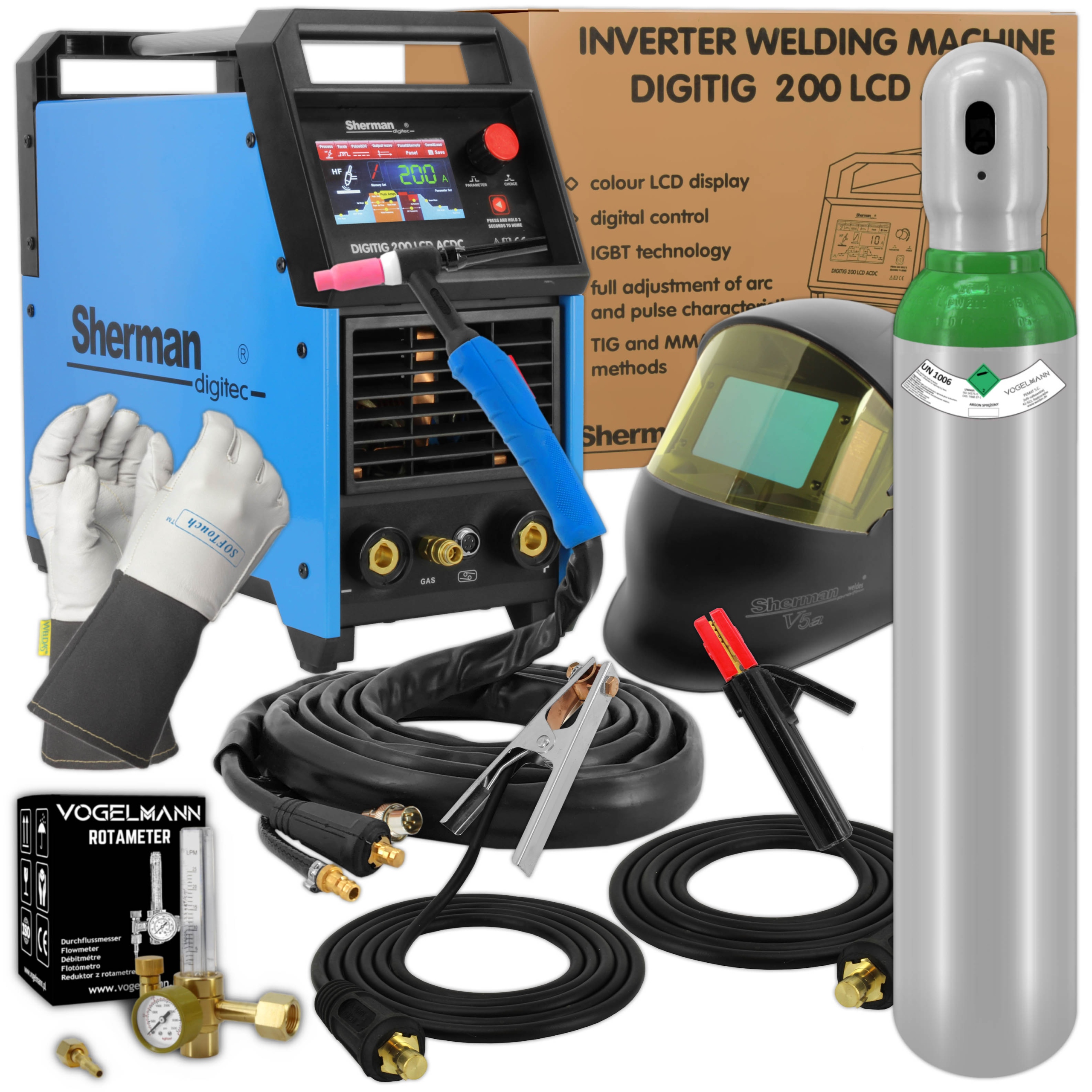 

Zestaw Sherman Spawarka Digitig 200 LCD Ac/dc Puls