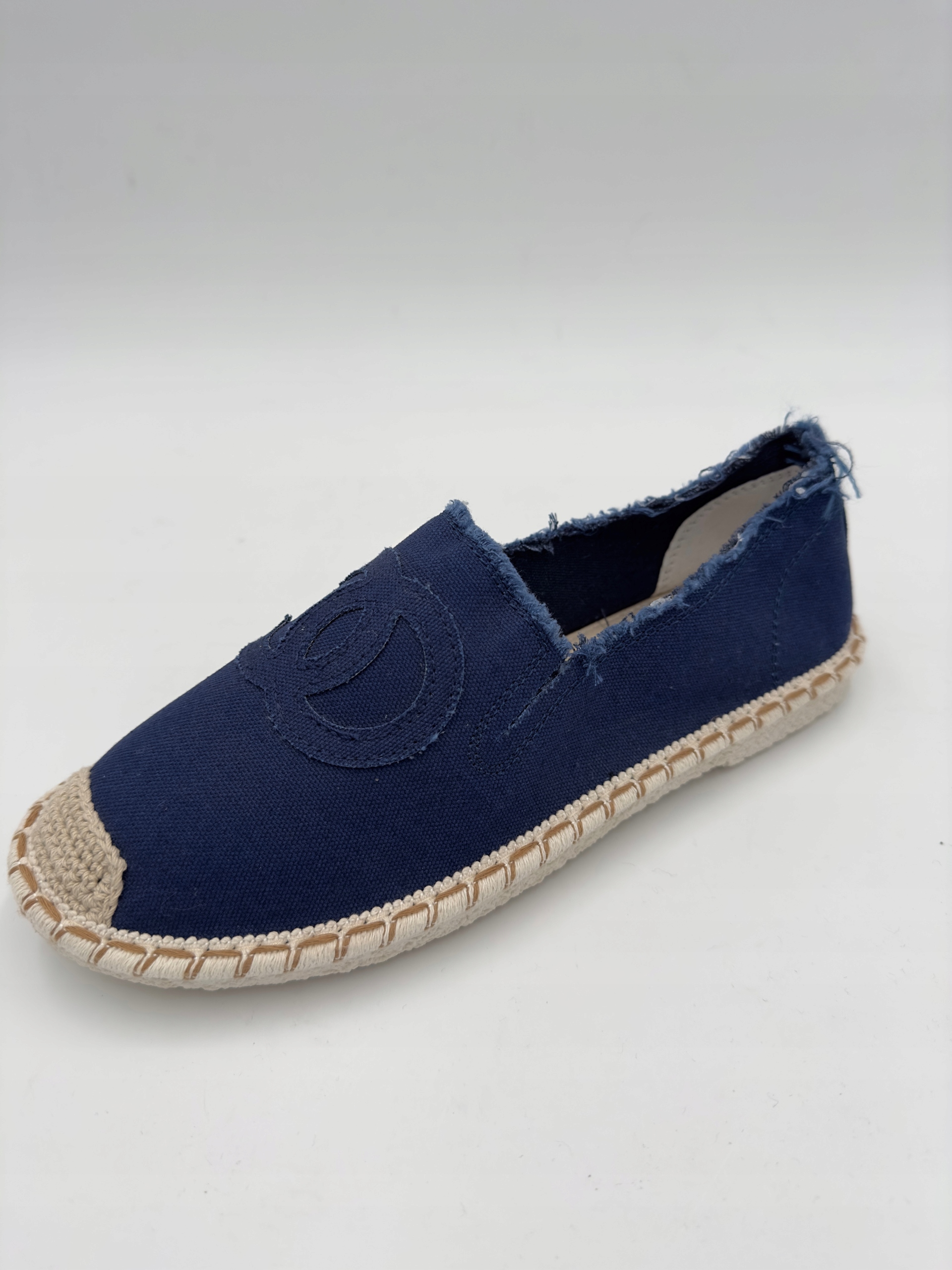 GRANATOWE ESPADRYLE DAMSKIE CHANELKI 40 Marka bez marki