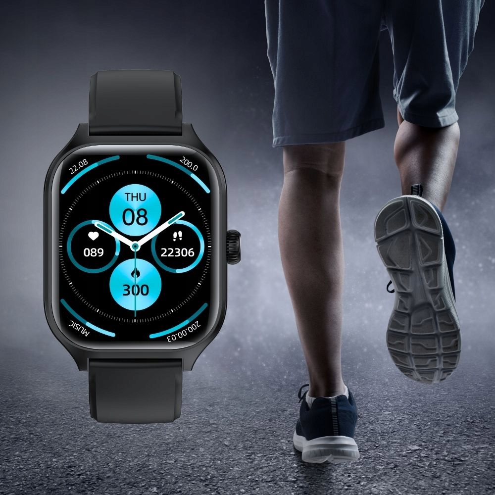 Smartwatch zegarek metal Polskie Menu Rozmowy 2 paski bransoleta PL Rodzaj smartwatch