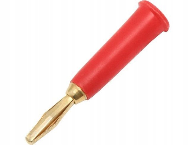 

Wtyk banan bananowy złocony czerwony Nowy lutowany