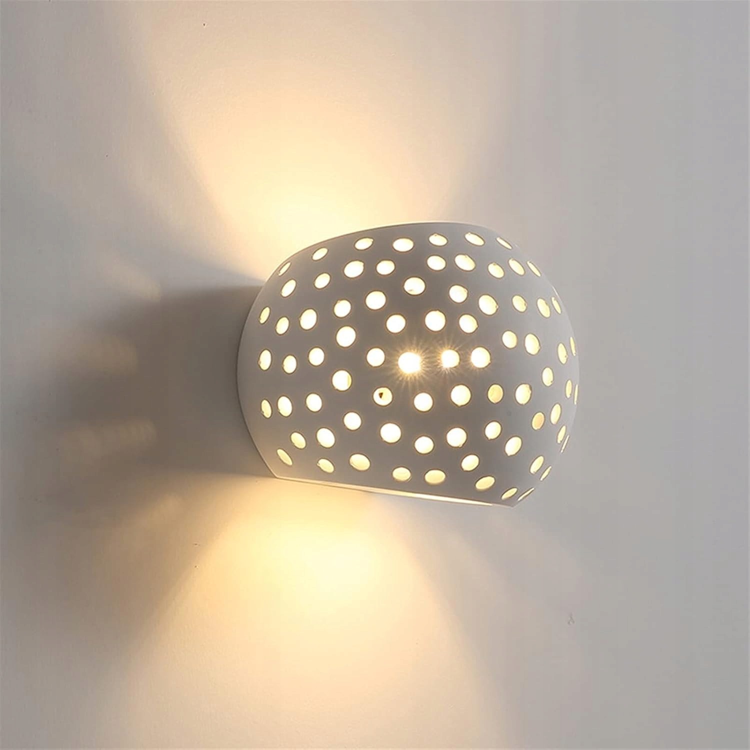 Sadrové nástenné svietidlo Resteq Rebirth G9 5 W biela nástenná lampa