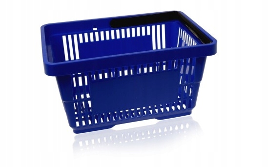 KOSZYK KOSZ SKLEPOWY NA ZAKUPY 1 RĄCZKA ZAKUPOWY NIEBIESKI