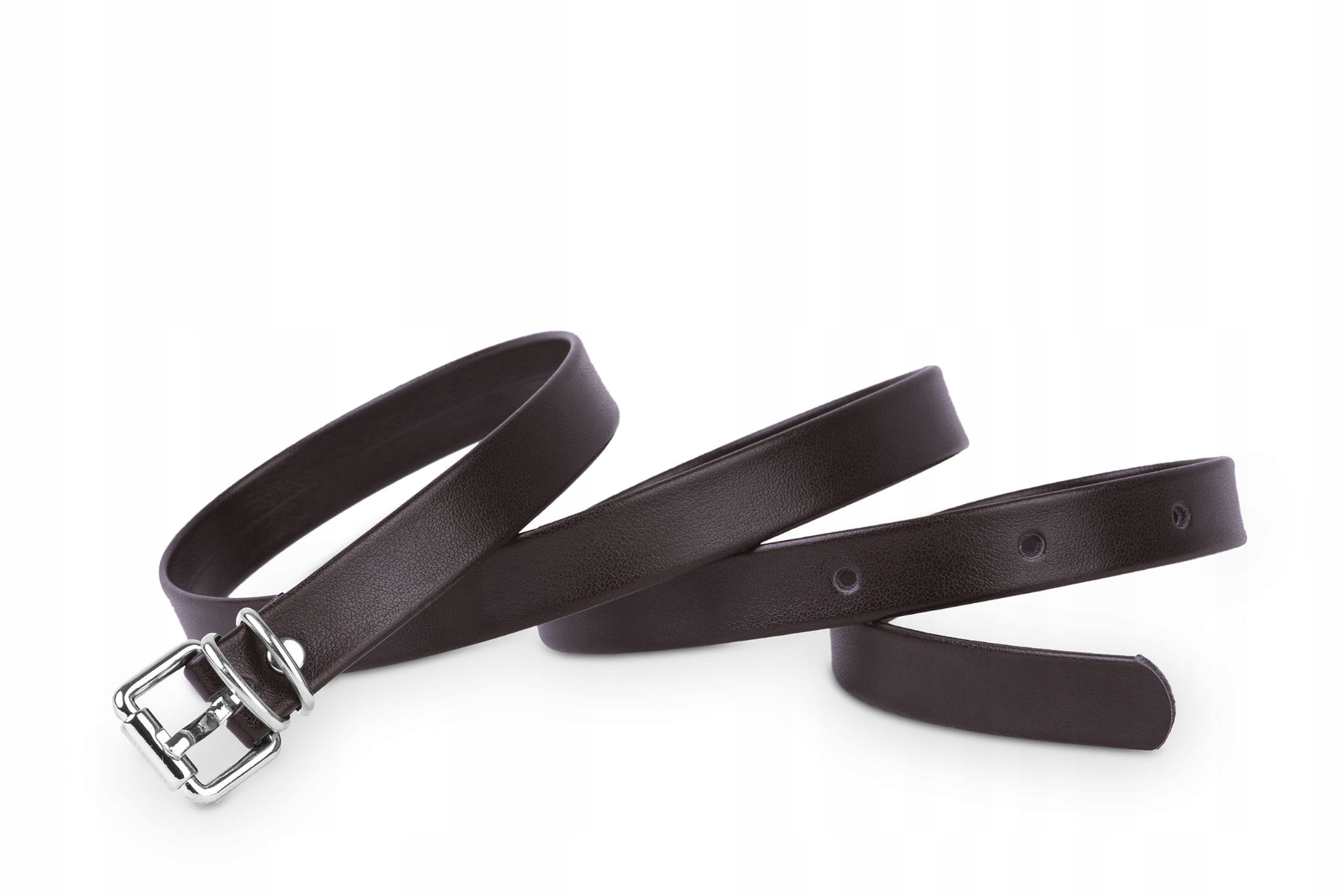 

Pasek damski klasyczny choco mat 1,5 cm