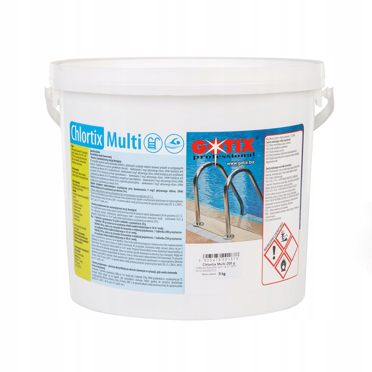 

Gotix Chlor do basenu Chlortix Multi tab. 200g-3kg