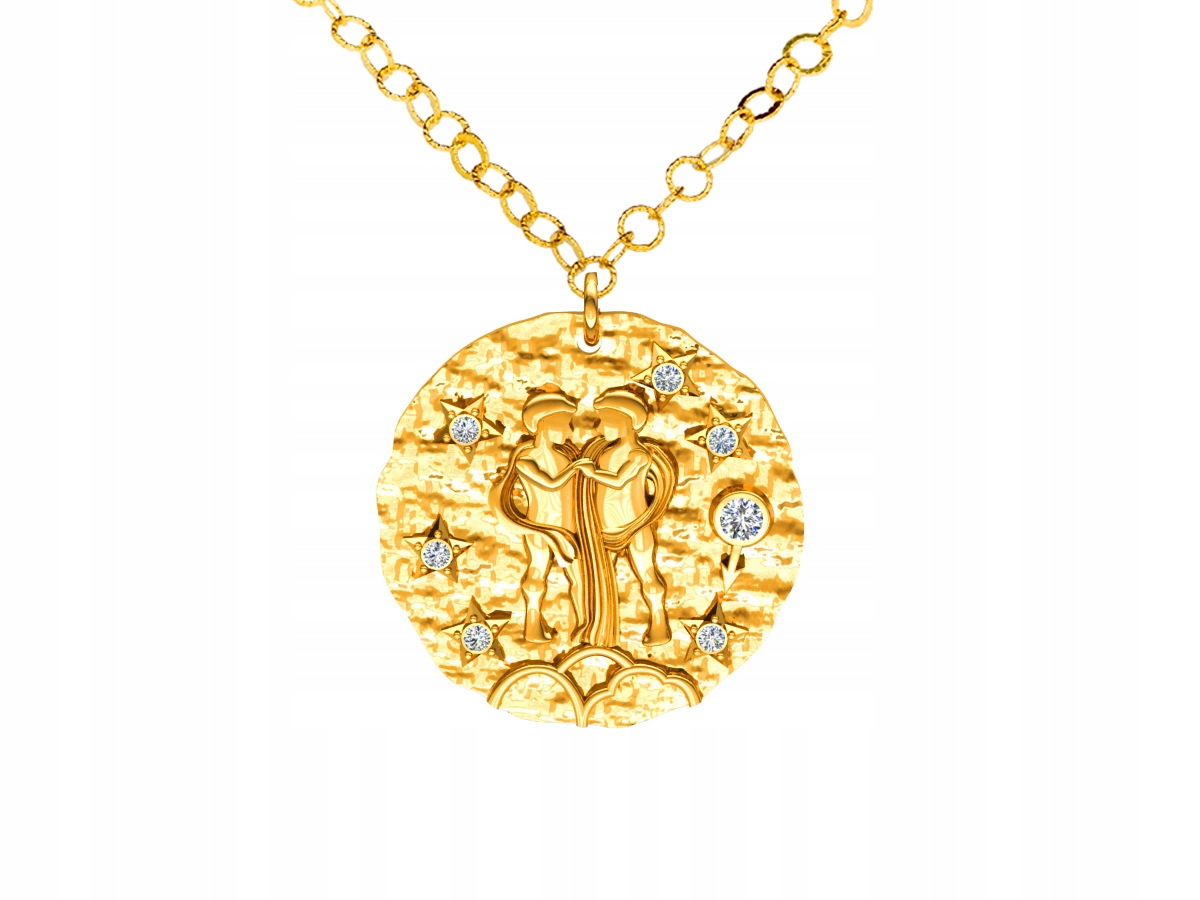 Stříbrný náhrdelník znamení zvěrokruhu Blíženci ZZ5207BL_