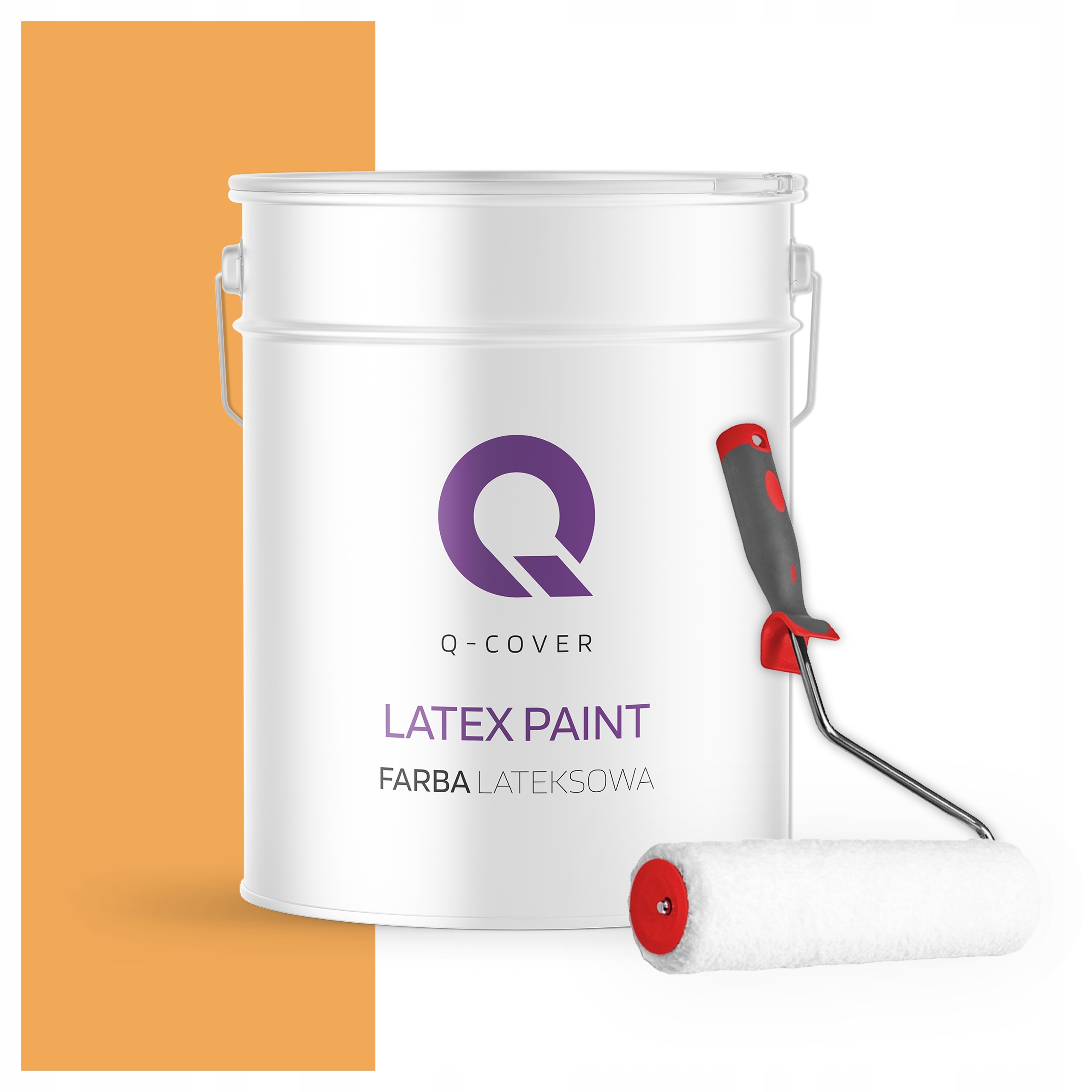 Latexová farba na steny stropov Hlboký mat 10L Tekvicová H6345 valček