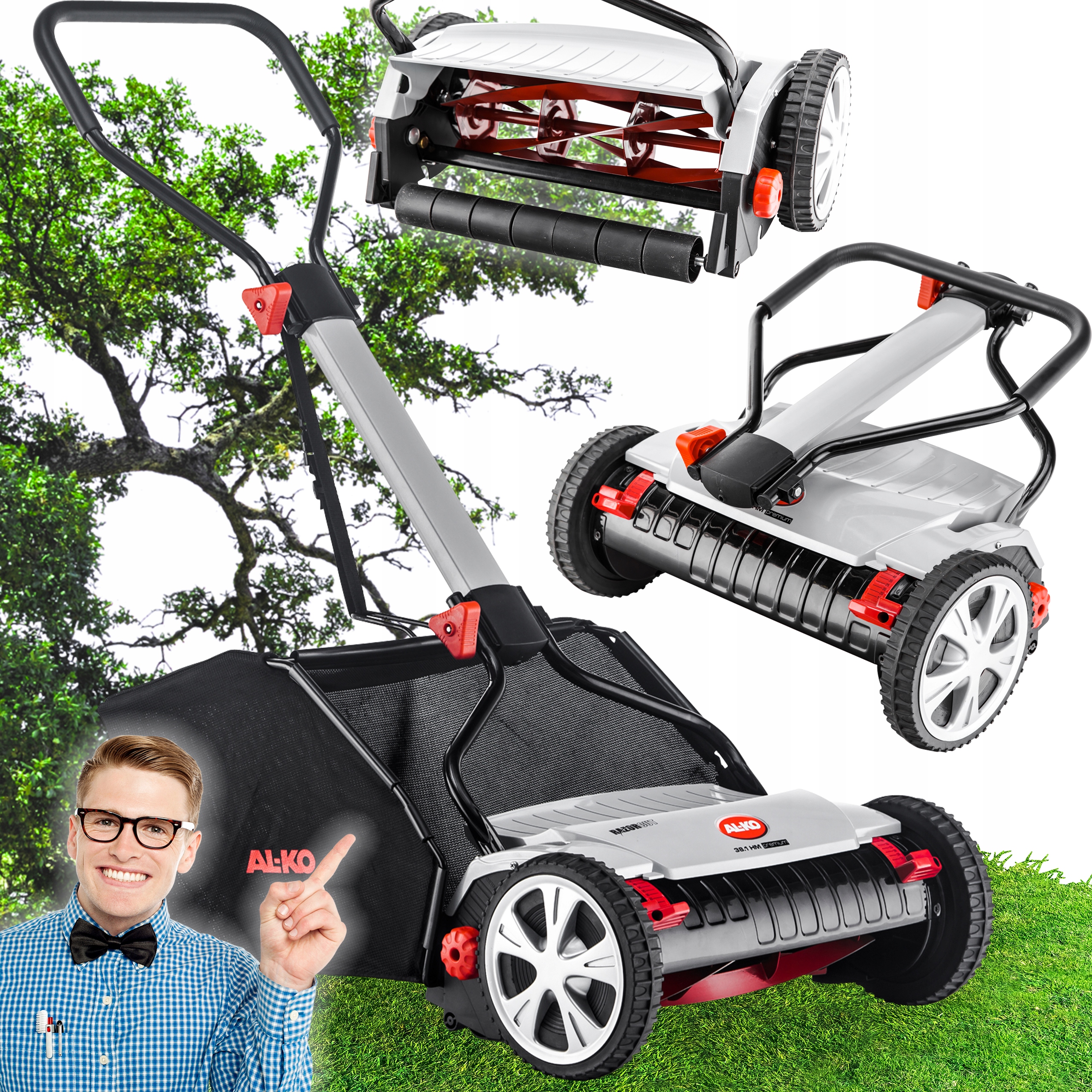 

Kosiarka Bębnowa Ręczna Pchana 38cm Kosz 50l Al-ko