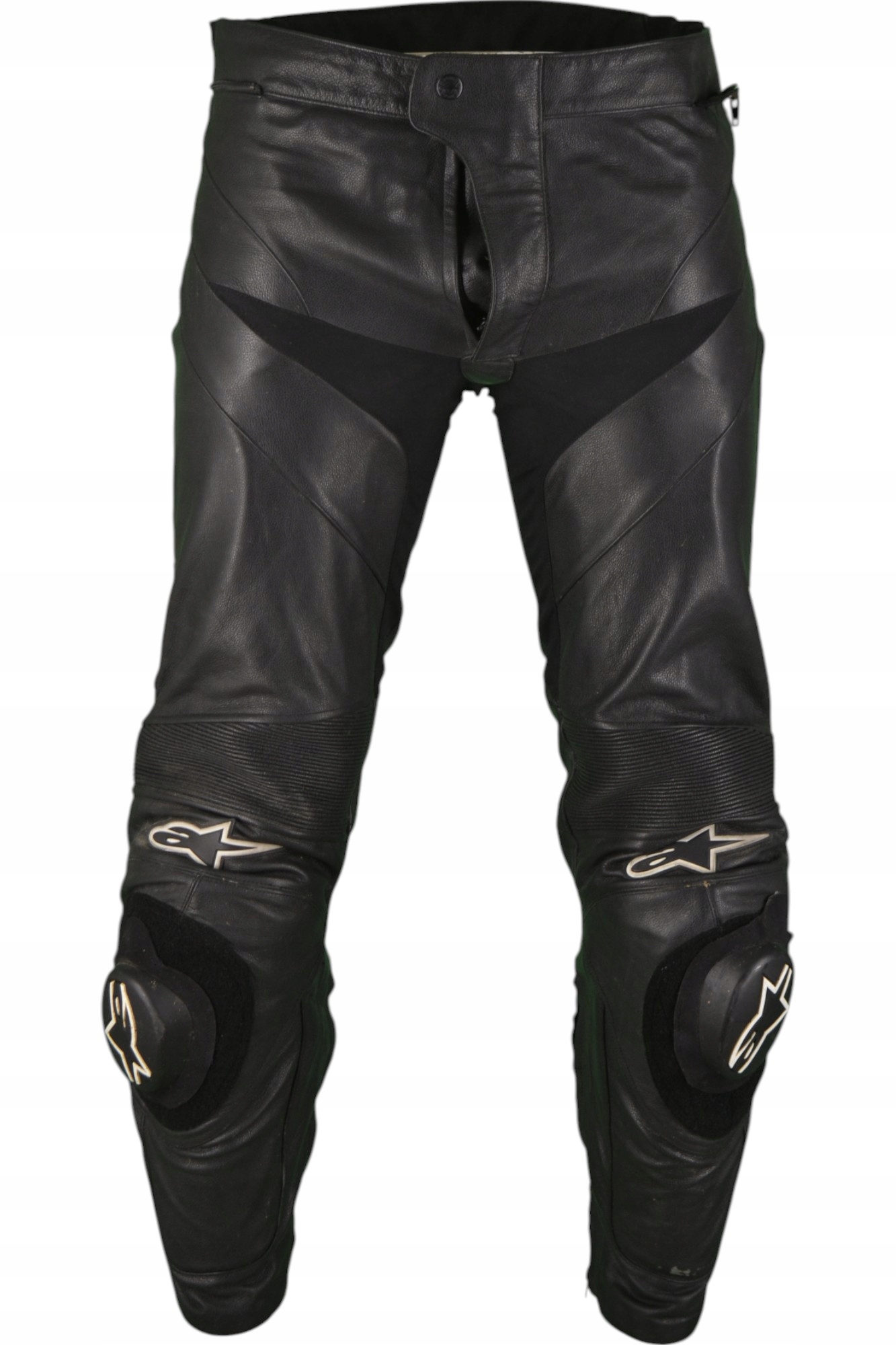 ALPINESTARS MĘSKIE SPODNIE MOTOCYKLOWE SKÓRZANE SLIDERY PROTEKTORY 54 L