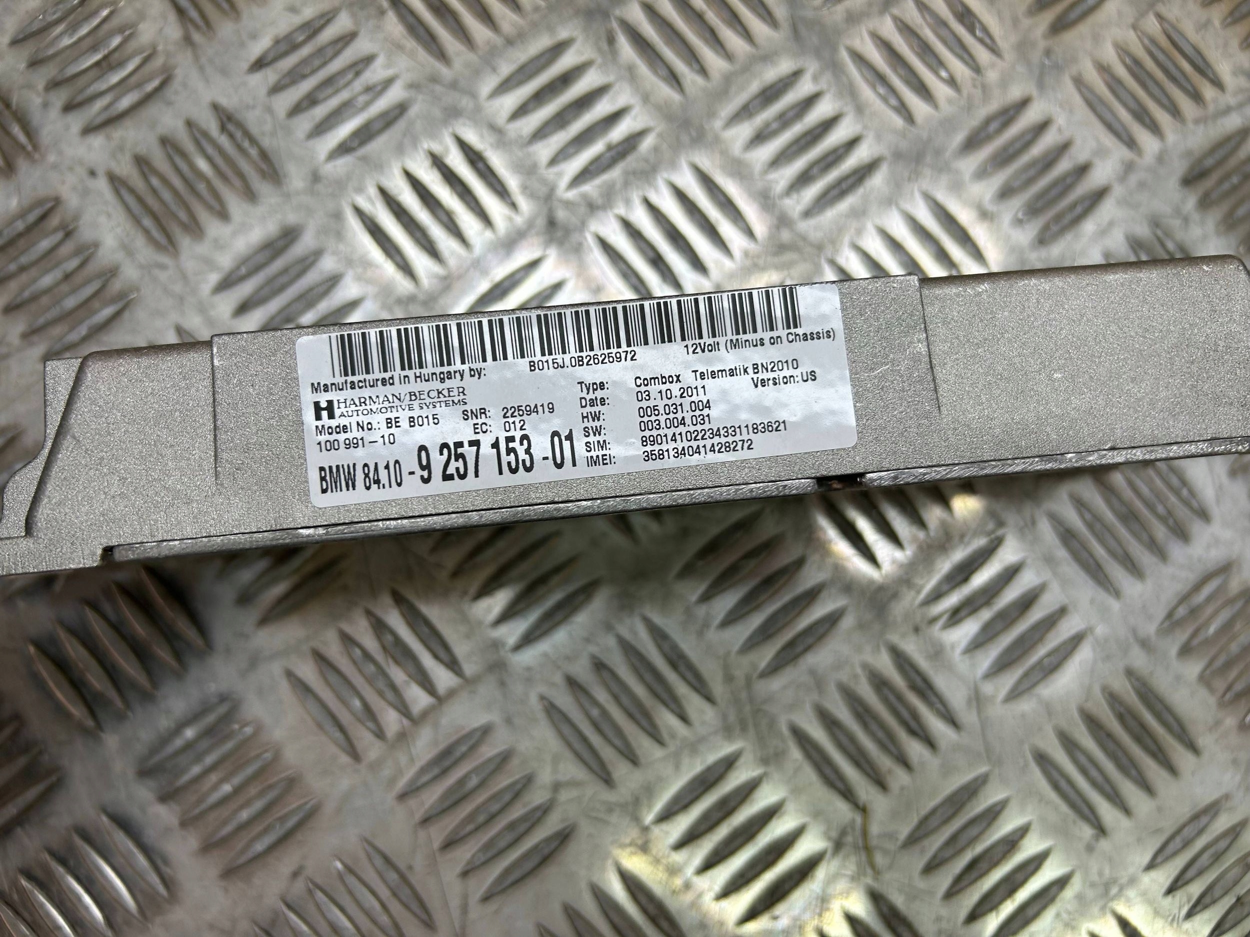 module / control unit Bluetooth BMW 5 F10 F11 2012 9257153