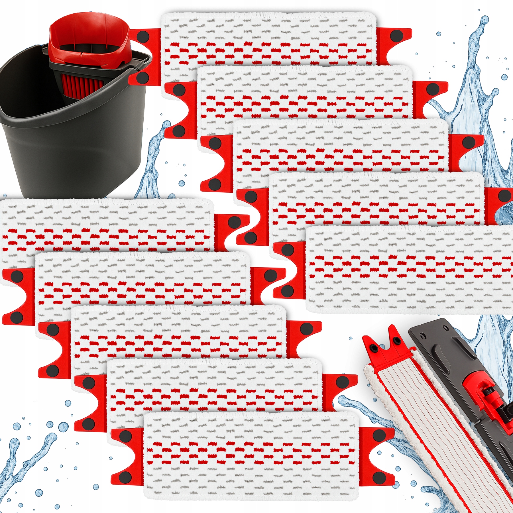 Levně 10 x Vložka Do Mopu Vileda Ultramax s plochými koncovkami Absorpční vložky 35 cm