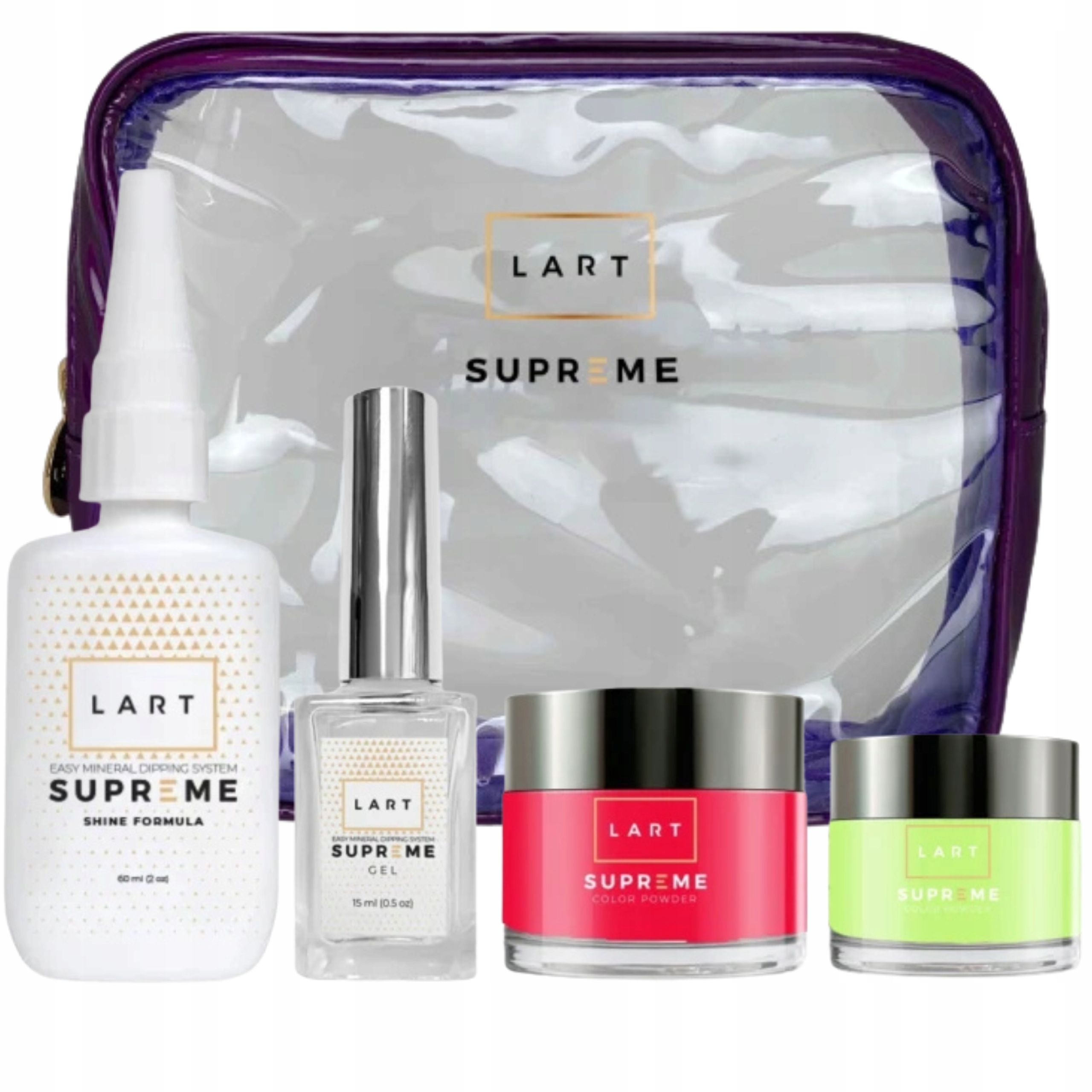 Titanová manikúra Startovací Sada Mini Lart Supreme Neon kosmetická taštička