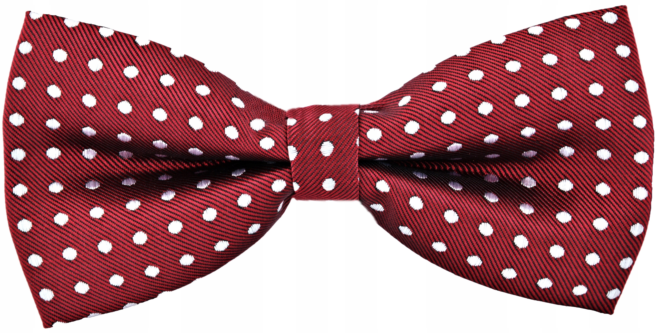 BORDOWA MUCHA MĘSKA W KROPKI ELEGANCKA Z PUDEŁKIEM