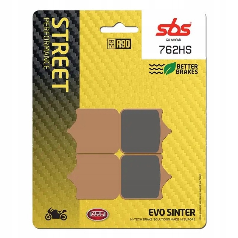 Brzdové doštičky Sbs 762 Hs sintermetalové