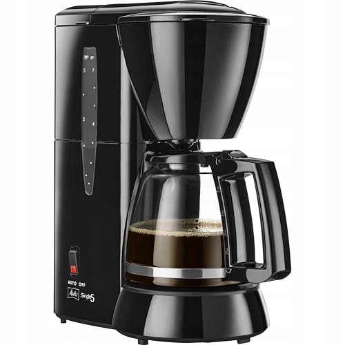 MELITTA Ekspres Do Kawy Z Filtrami Szklany Dzbanek 5 Filiżanek Czarny — miniatura 2