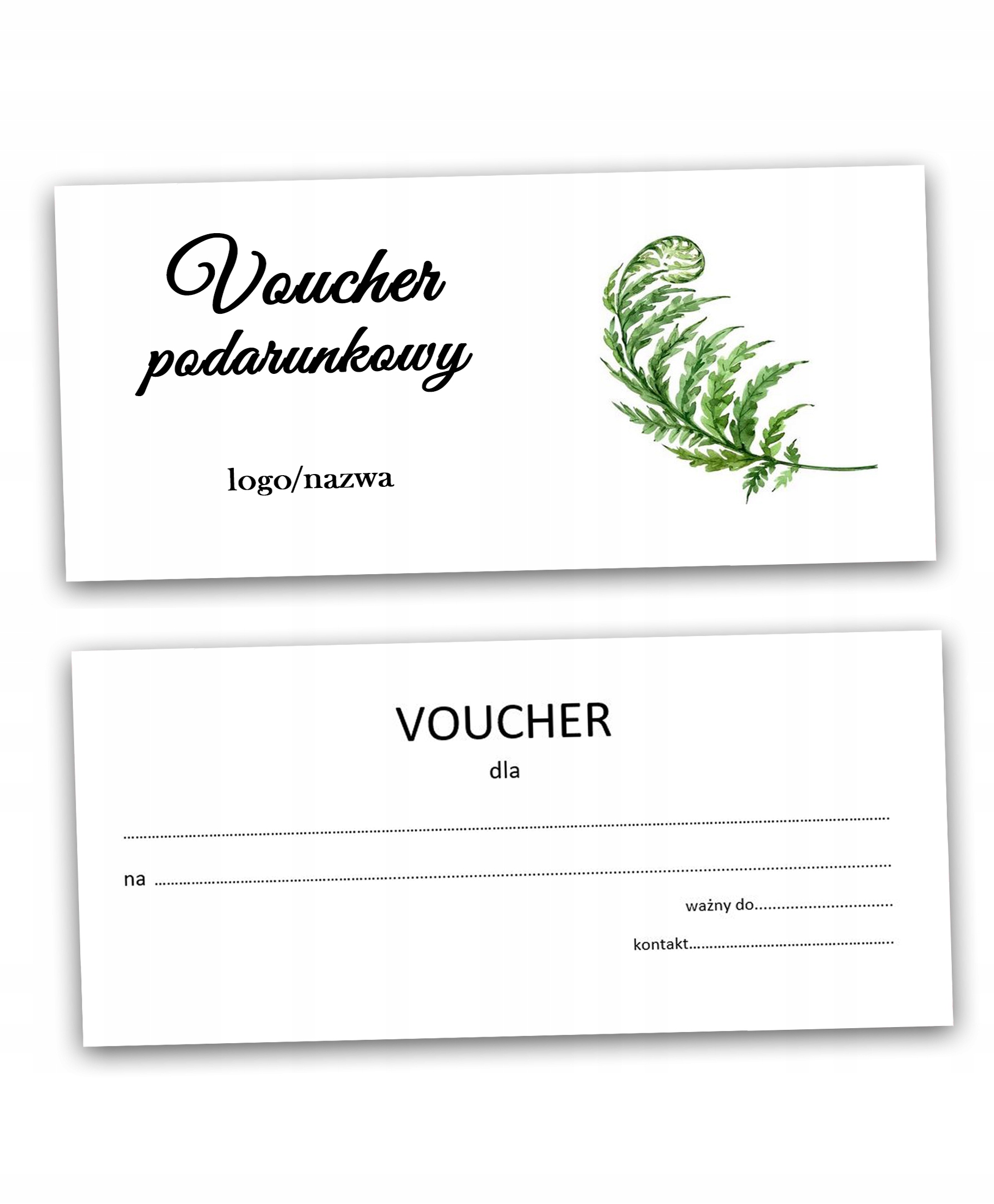 VOUCHER karty bony podarunkowe vouchery x 50
