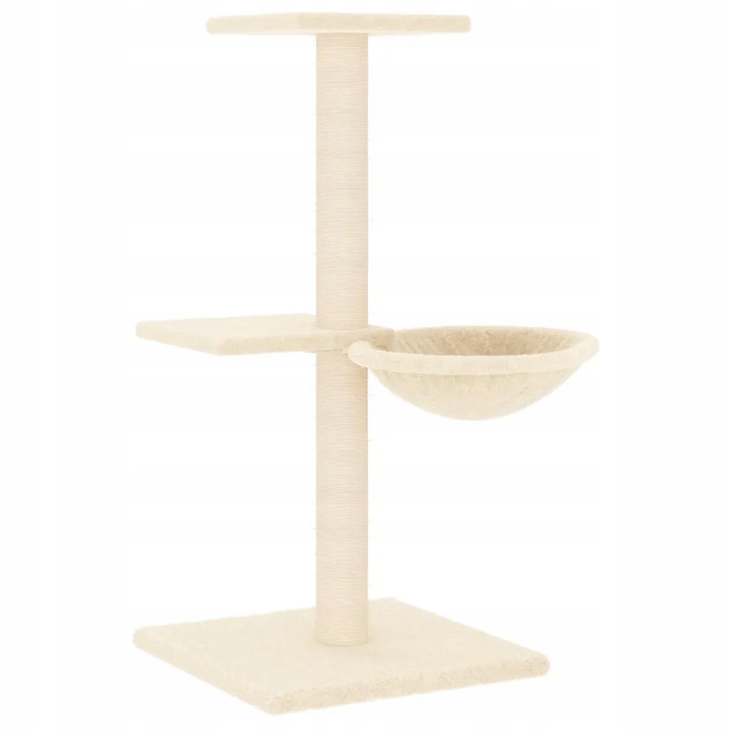 Levně vidaXL Škrabadlo pro kočky se sisalovými sloupky, krémové, 72 cm