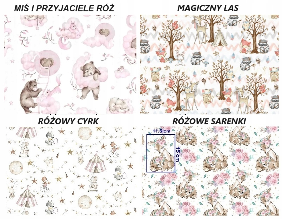 Laminia Poszewka na poduszkę do łóżeczka 40x60 DUŻO WZORÓW Marka LaMinia