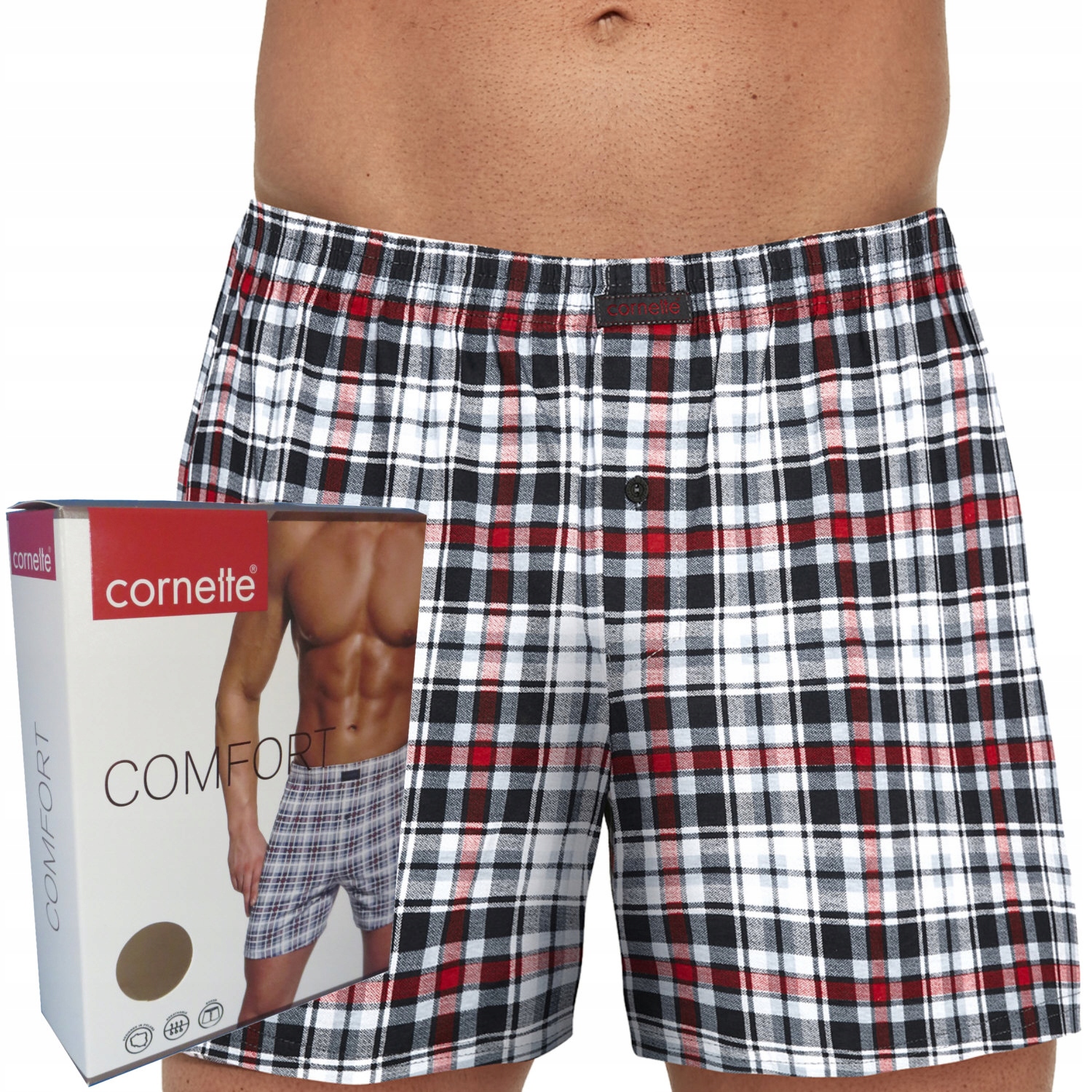 

Cornette bokserki Comfort box luźne 002/237 krata