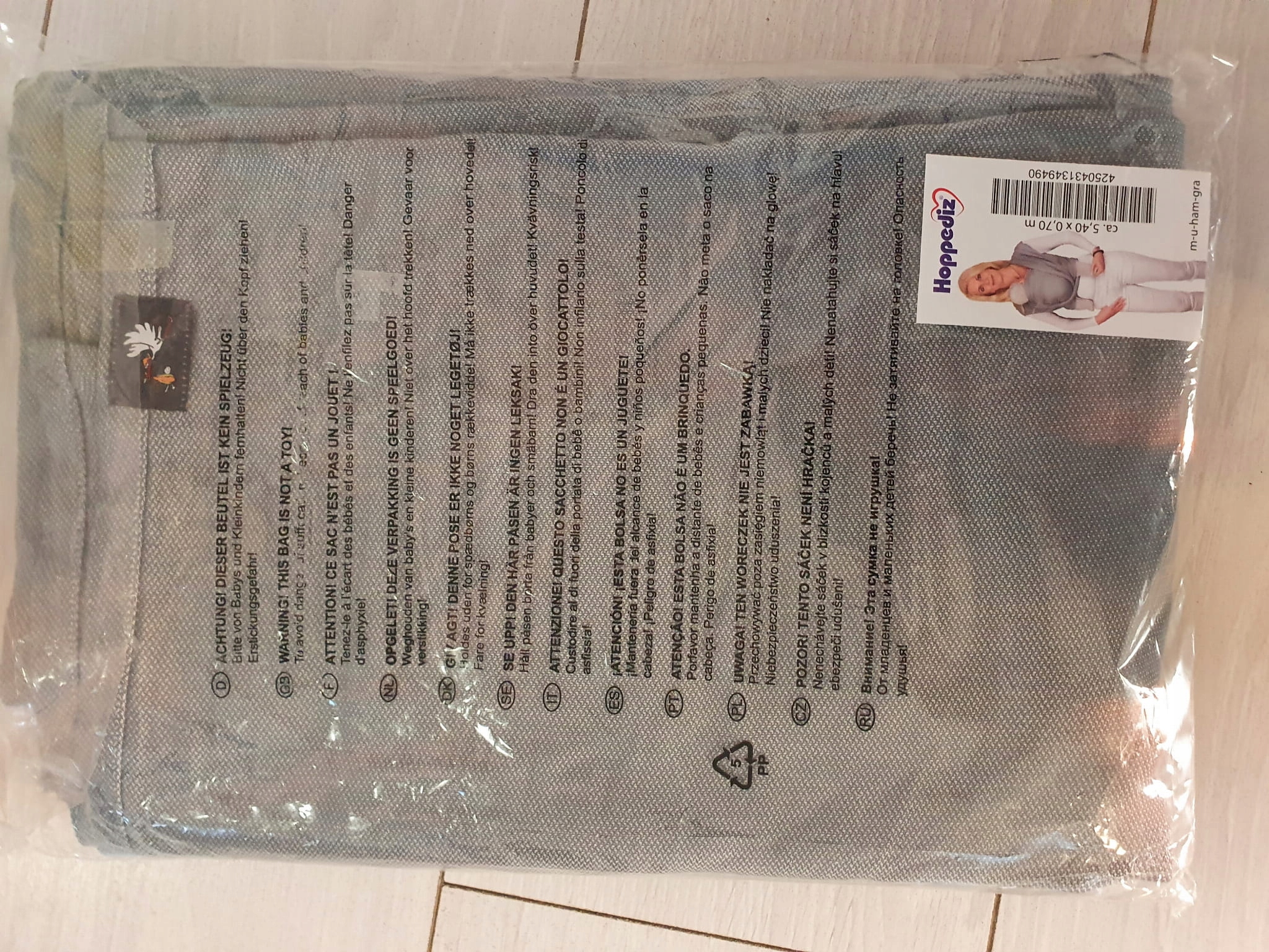 Hoppediz Chusta Light Hamburg Graphit 5,40 m Rozmiar Brak informacji