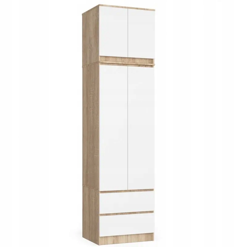 

Szafa z nadstawką 60 cm Star dąb sonoma-biała