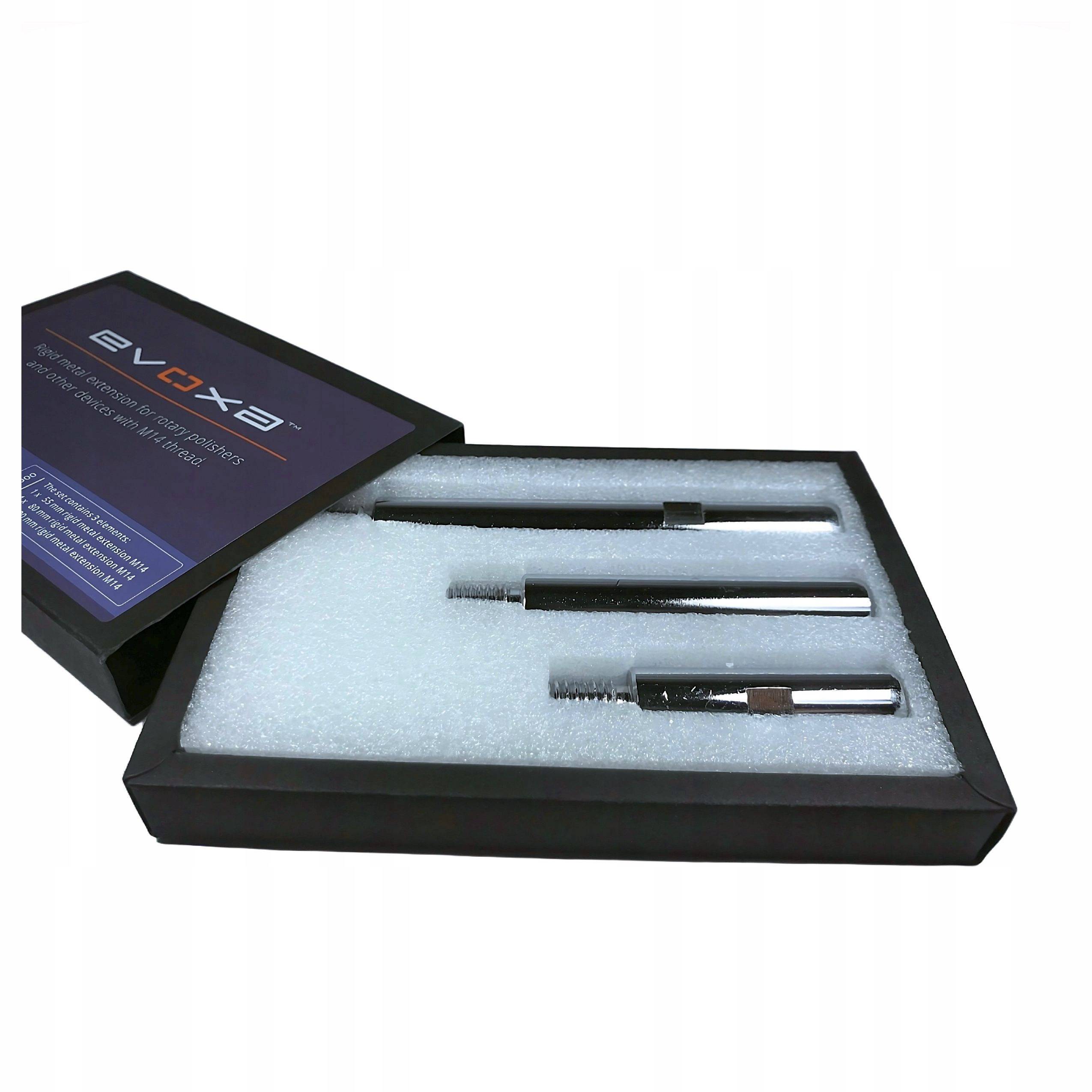 Kovové prodlužovací kabely pro rotaci M14 Evoxa – sada 3 kusů: 55 mm, 80 mm, 125 mm