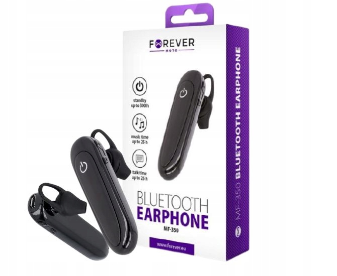 

Słuchawka Bluetooth MF-350 Forever 10m 25h czarna