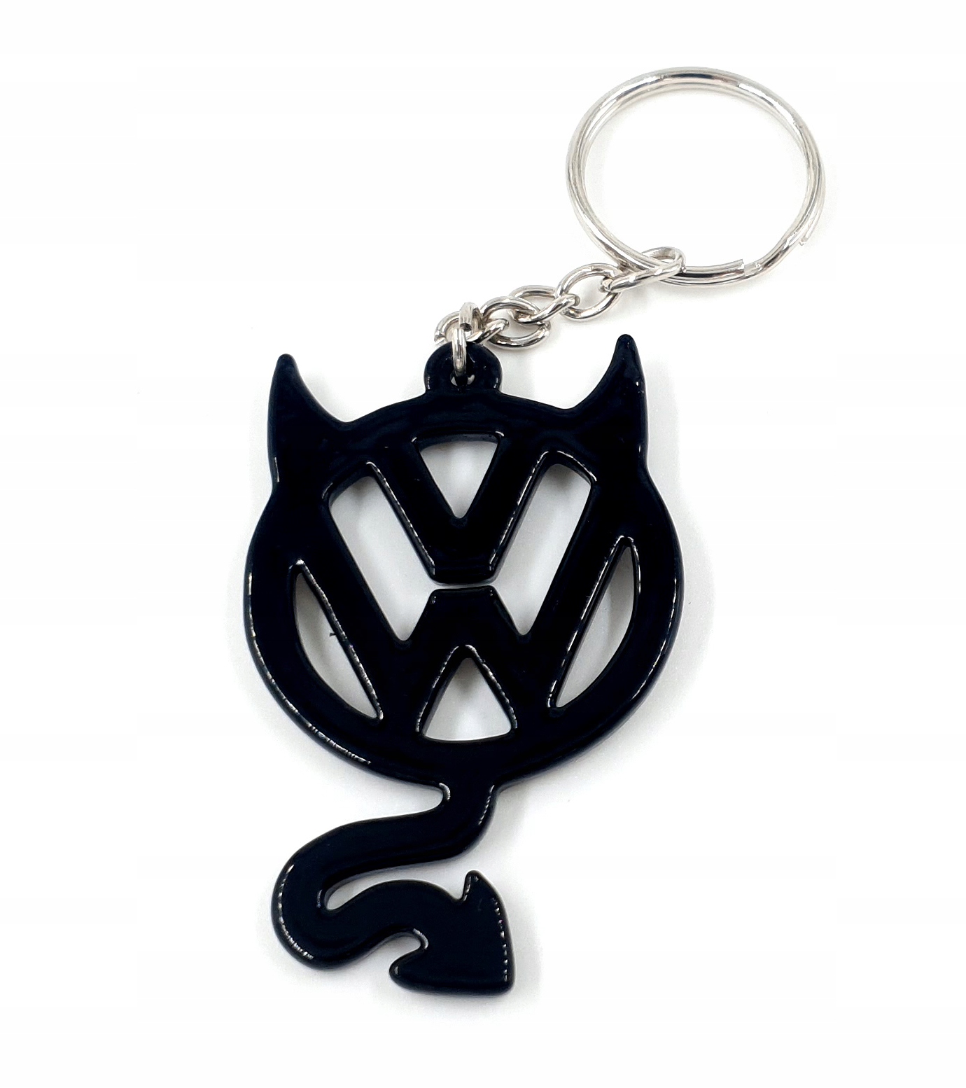 

Brelok do kluczy Vw. Z diabełkiem. Czarny.