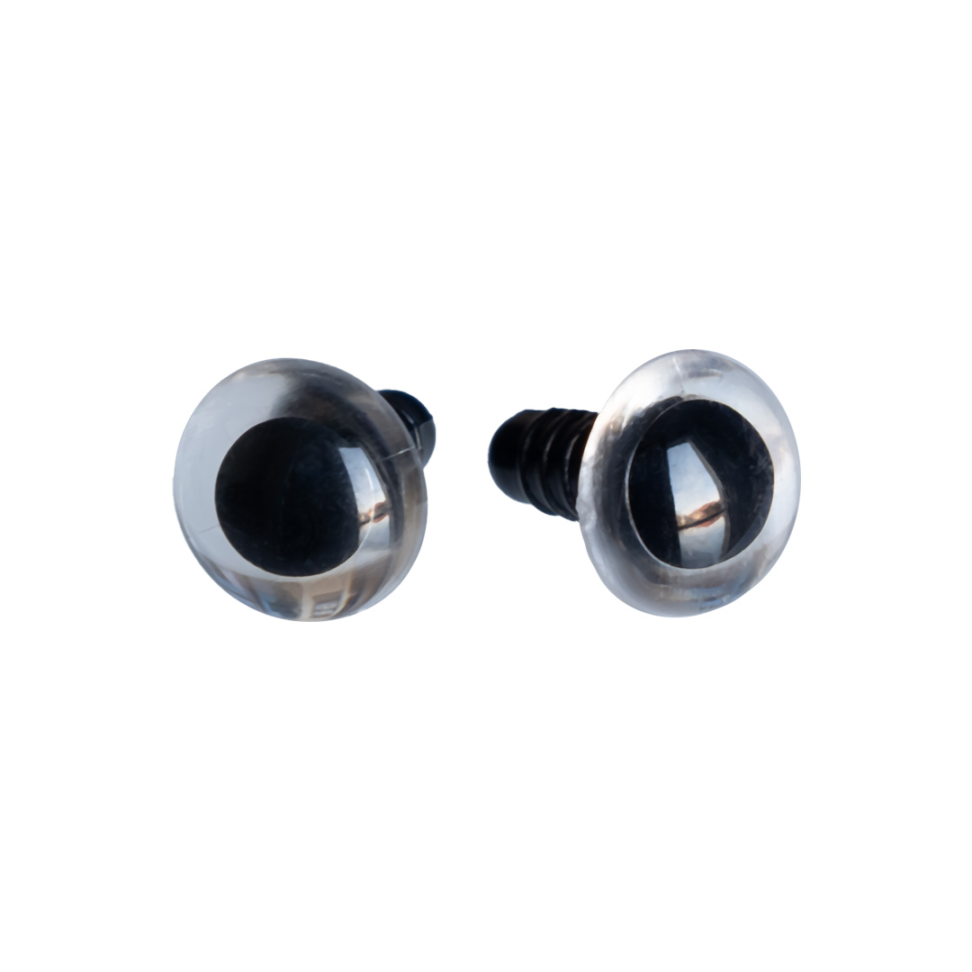 Safety eyes oczka zaciskowe 12mm przezroczyste