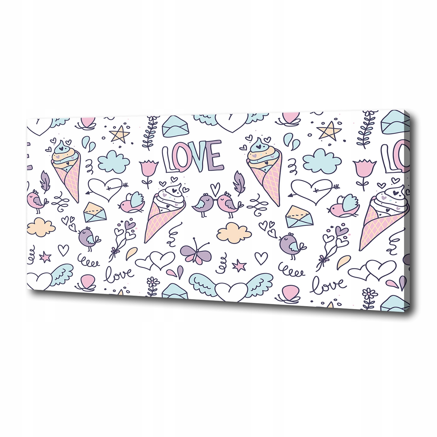 

Foto obraz na płótnie Romantyczny wzór 125x50 cm