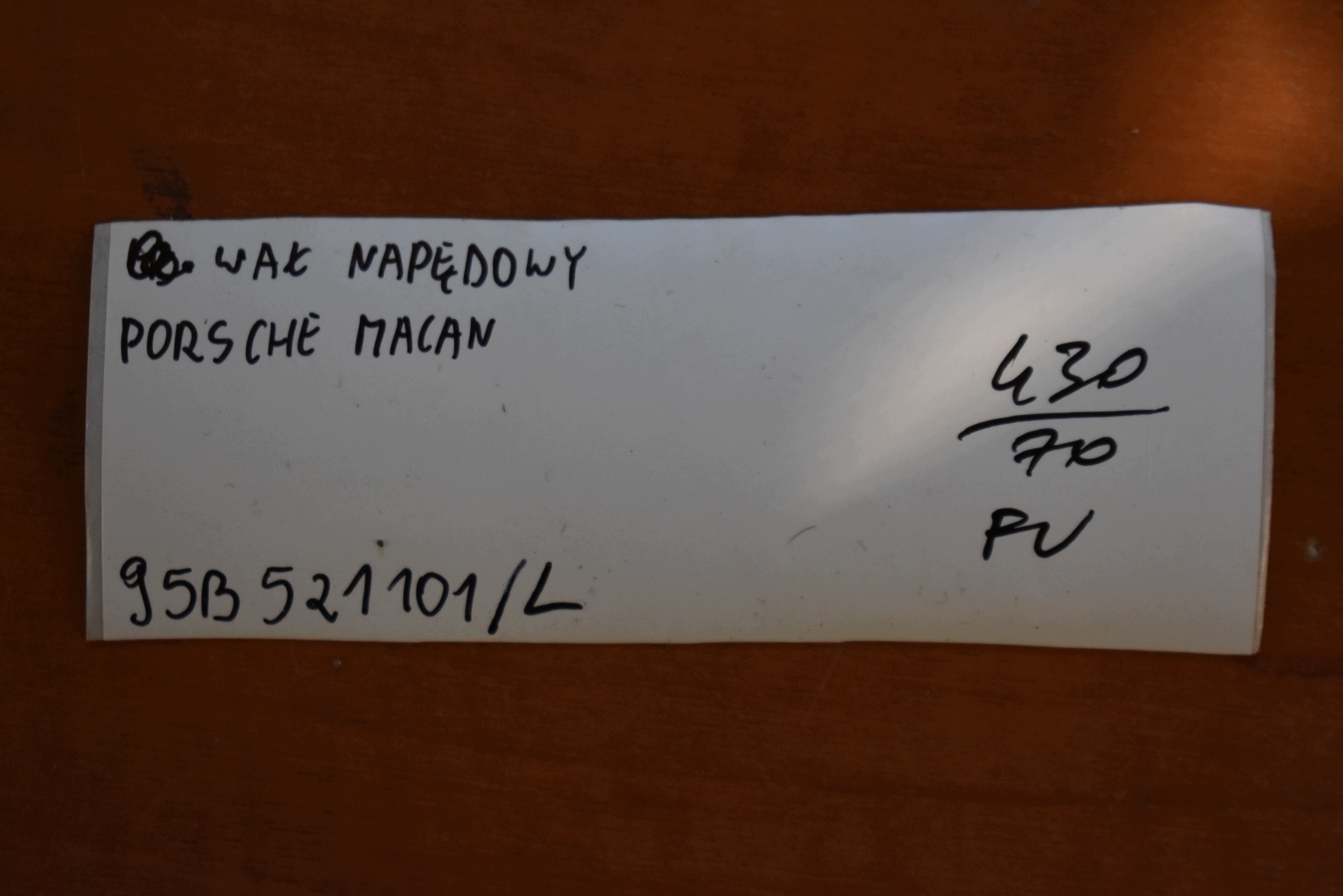 albero cardanico trasmissione PORSCHE MACAN 95B521101