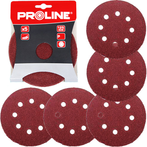 Krążek papier ścierny na rzep 125mm Proline gr.150