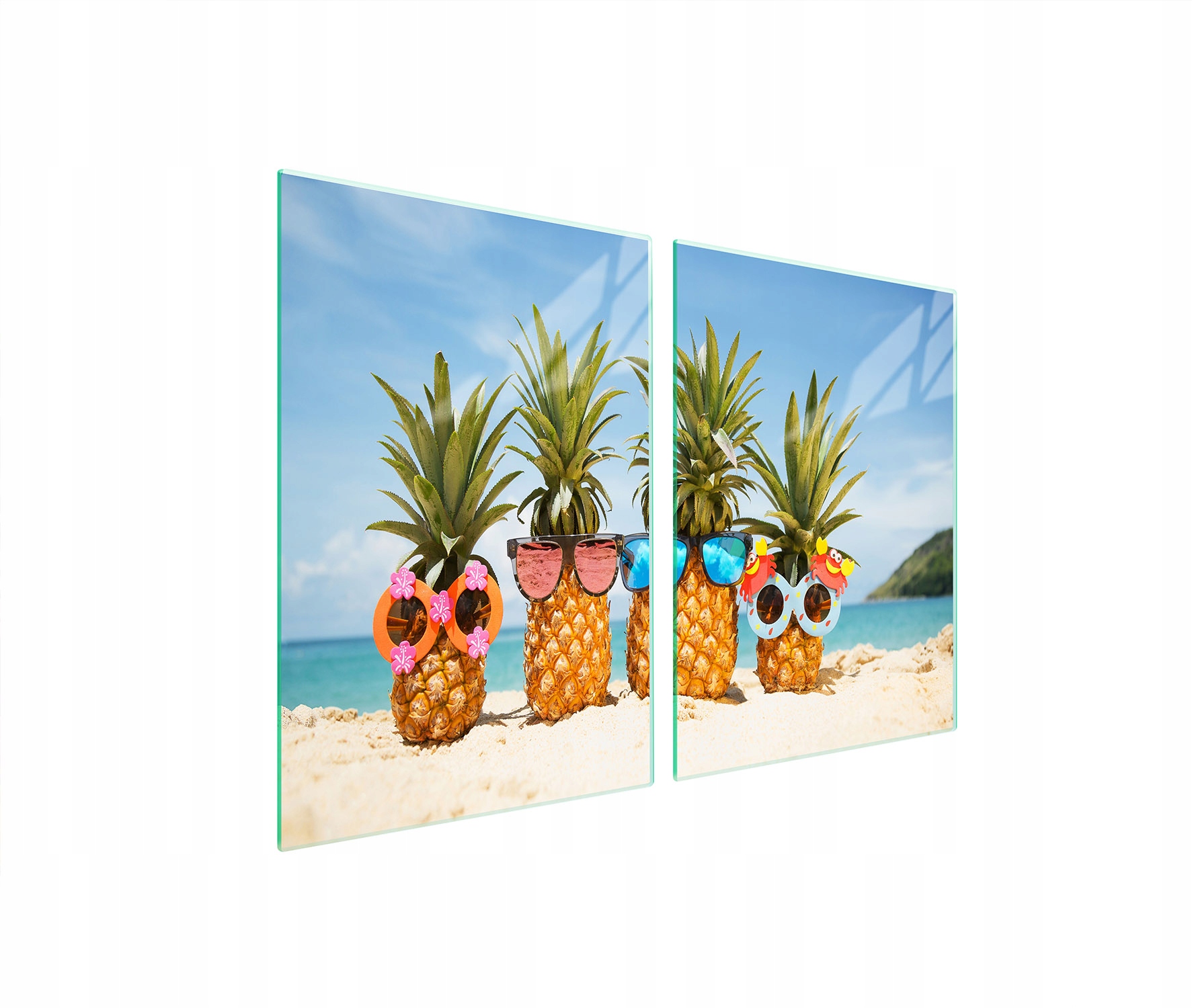 Skleněná Ochranná Deska Do Kuchyně 2x45x52 Ananas Tvrzené Sklo
