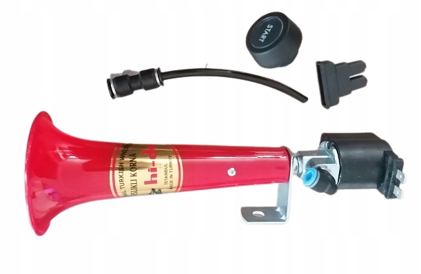 Fanfara Sygnał Pneumatyczny TURECKI 24V GWIZDEK + przycisk +red6/8