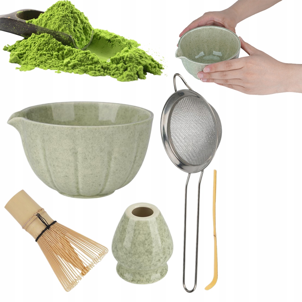 Zestaw Prezentowy Do Herbaty Matcha Zestaw Matcha Z Trzepaczką 4W1