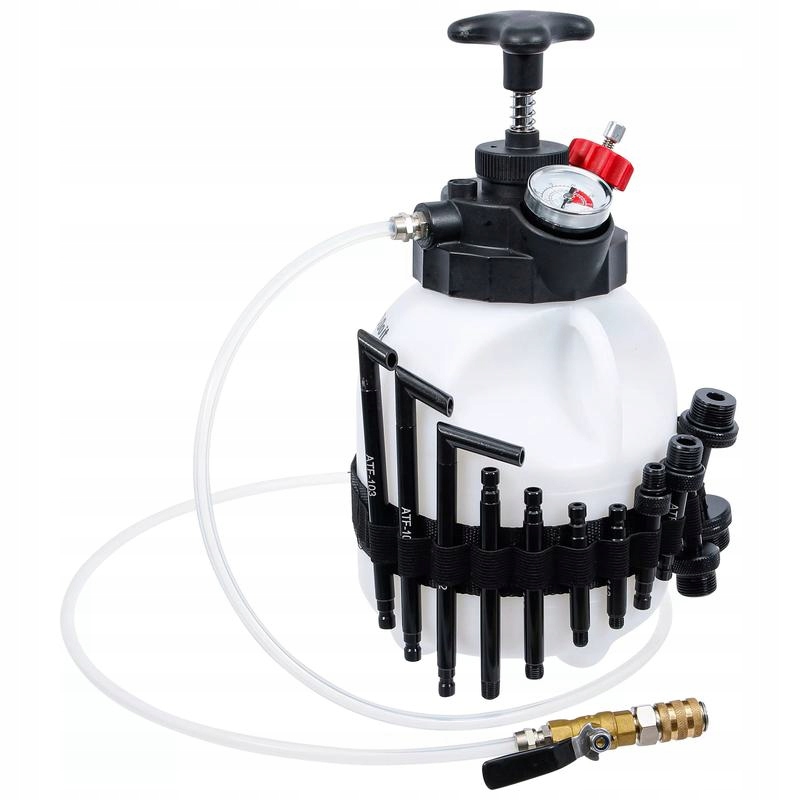 Zariadenie na nalievanie prevodového oleja s pumpičkou a 12 adaptérmi 3 l